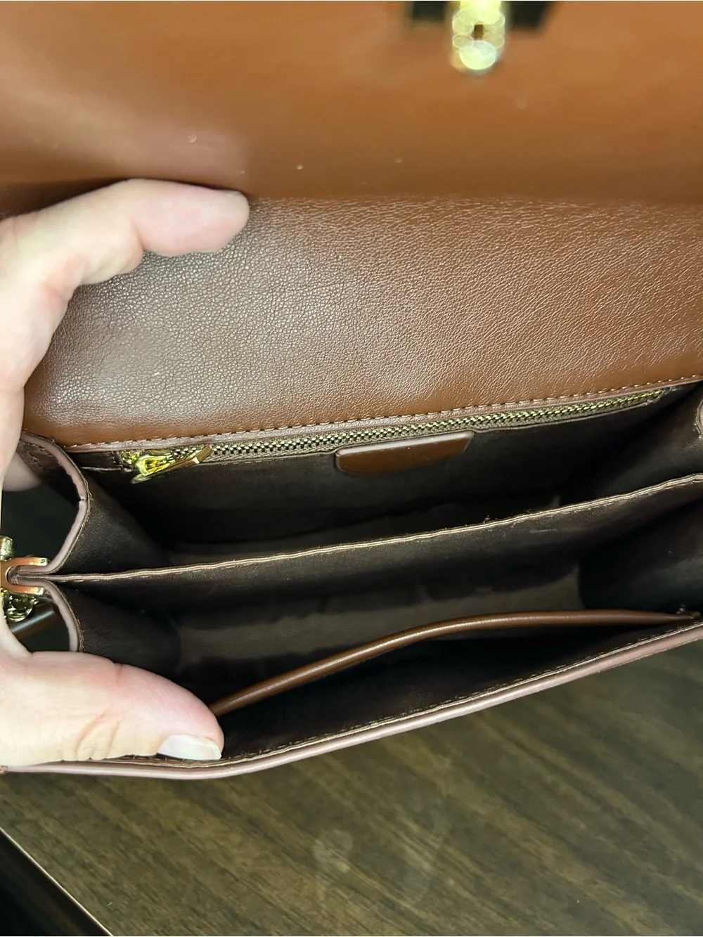 JW PEI Brown Croc Embossed Vegan Leather Crossbody Bag